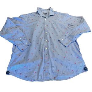 Cremieux Collection Men’s Plaid Button Up Shirt Crest XL
